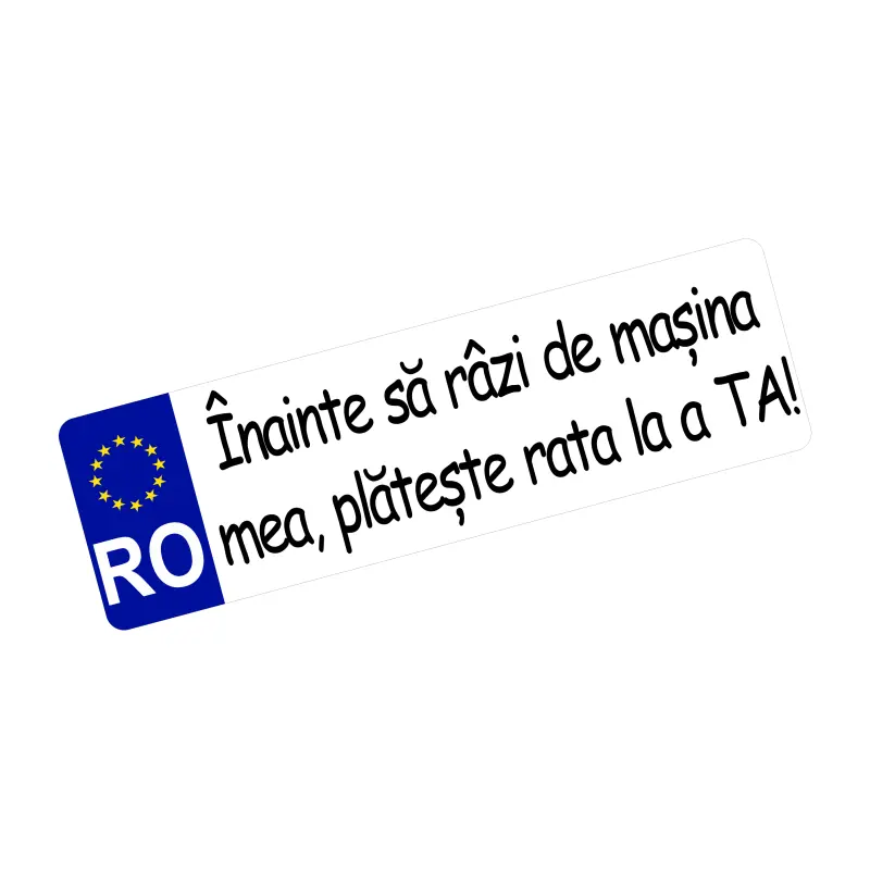 Inaite sa razi de masina, autocolant, dimensiune 200x60mm, model 022